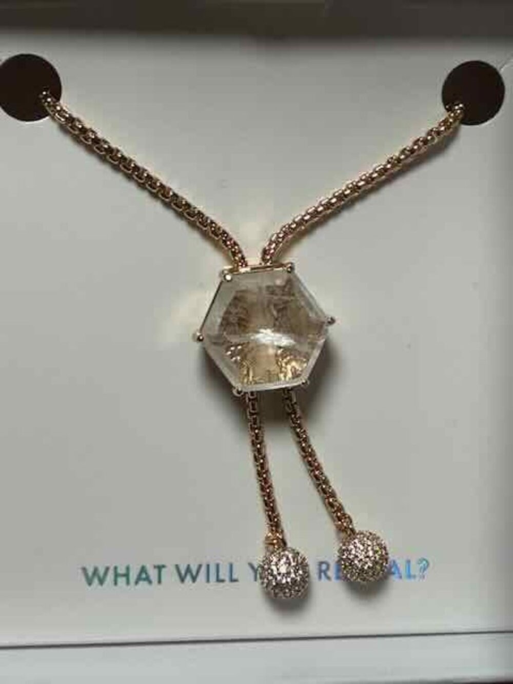 BP Rise And Shine Lariat Necklace | Color Changing Stone | Mental Health | NWT